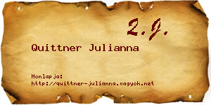 Quittner Julianna névjegykártya